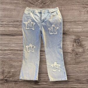 Unbranded Star Patch Jeans Size XL (approx 14)